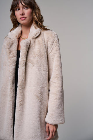 Winter Hush Faux Fur Coat in Tan - Women's Wholesale Coats | Trend Notes