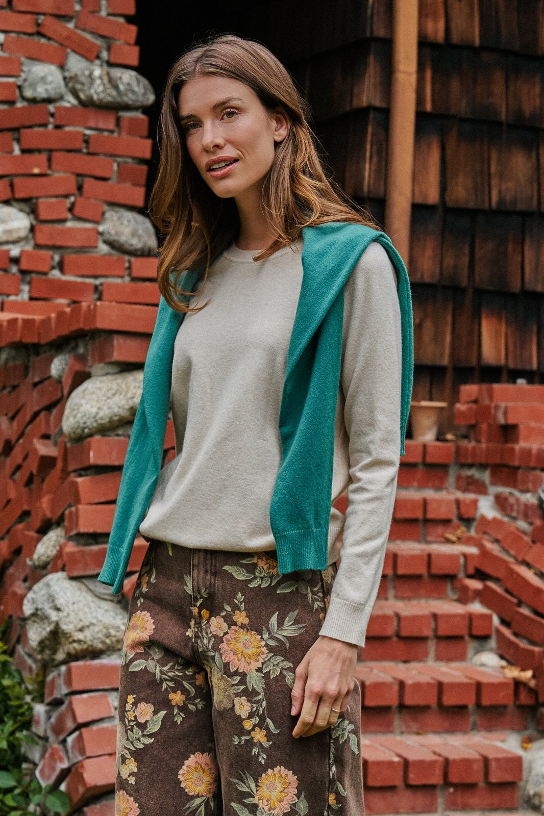 Soft Knit Crewneck Pullover Sweater in OATMEAL - Women's Wholesale Sweaters | Trend Notes