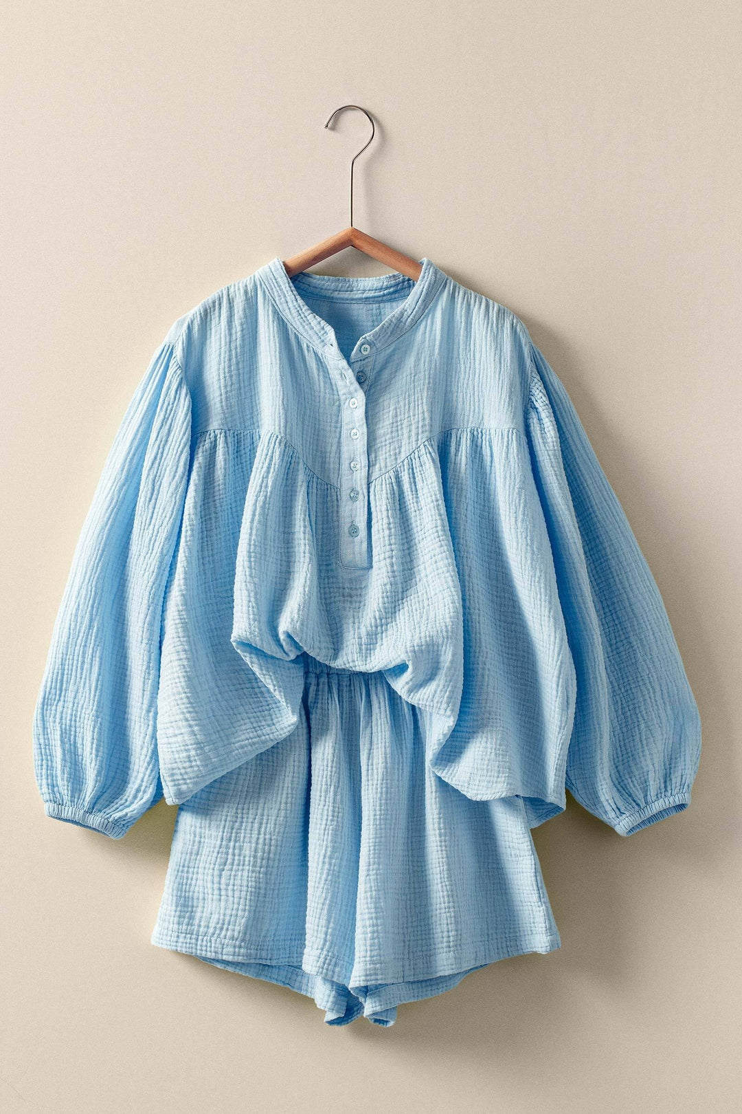 Garment Dyed Cotton Gauze Lounge Set