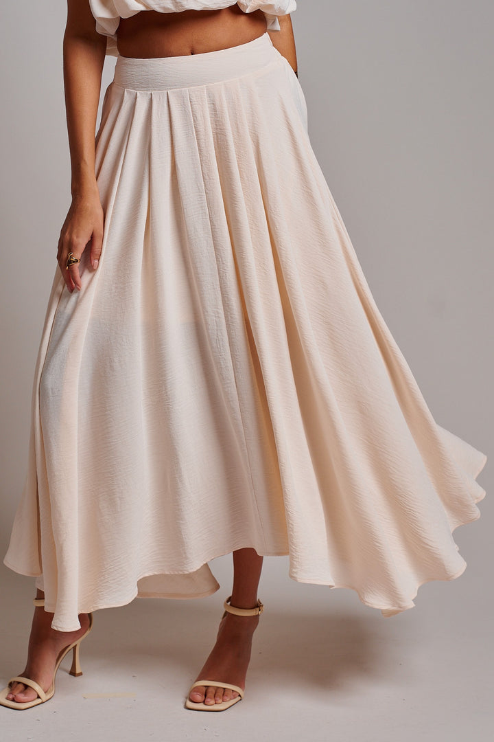 Desert Drape Boho Maxi Skirt in BEIGE - Women's Wholesale Skirts | Trend Notes