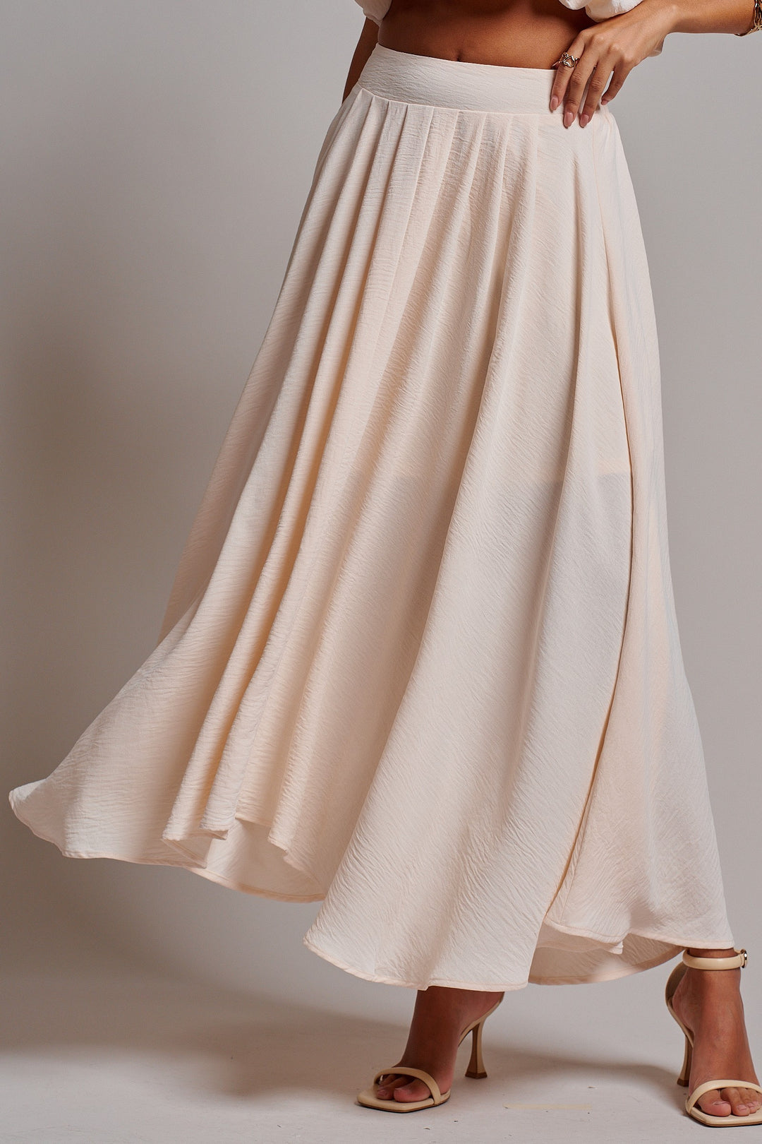 Desert Drape Boho Maxi Skirt in BEIGE - Women's Wholesale Skirts | Trend Notes