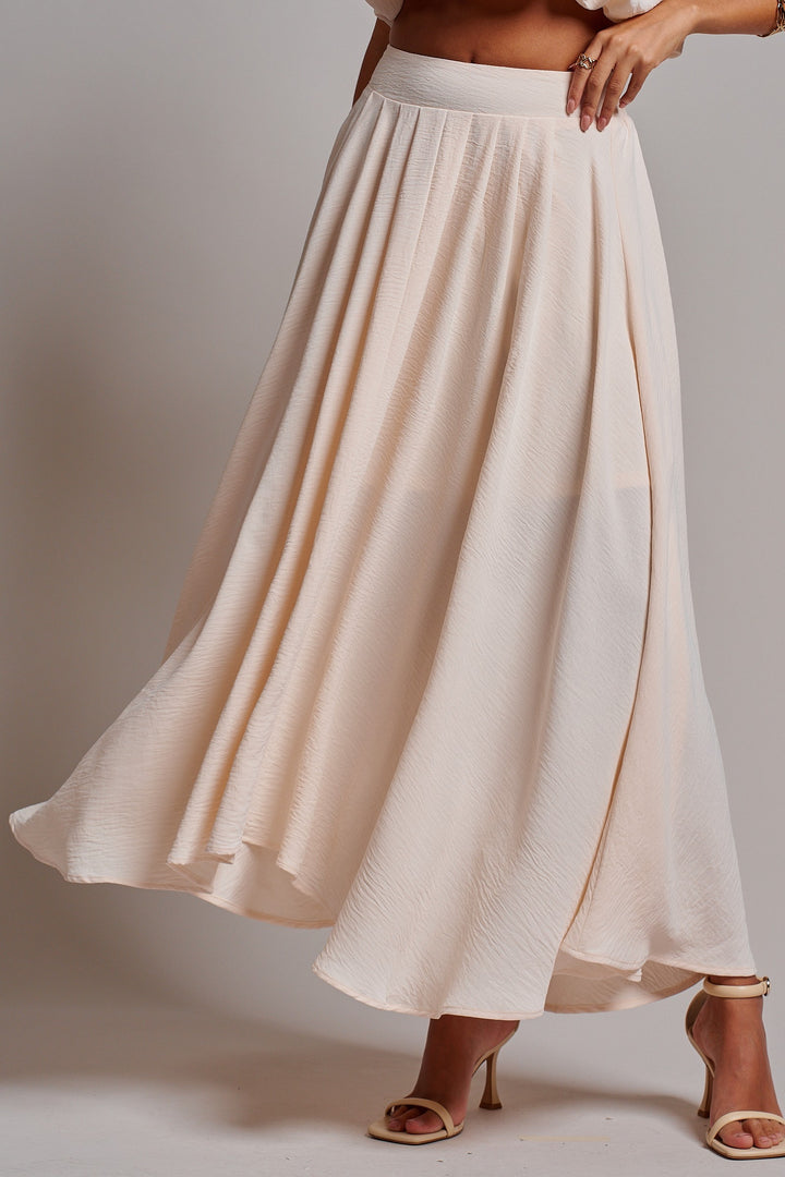 Desert Drape Boho Maxi Skirt in BEIGE - Women's Wholesale Skirts | Trend Notes