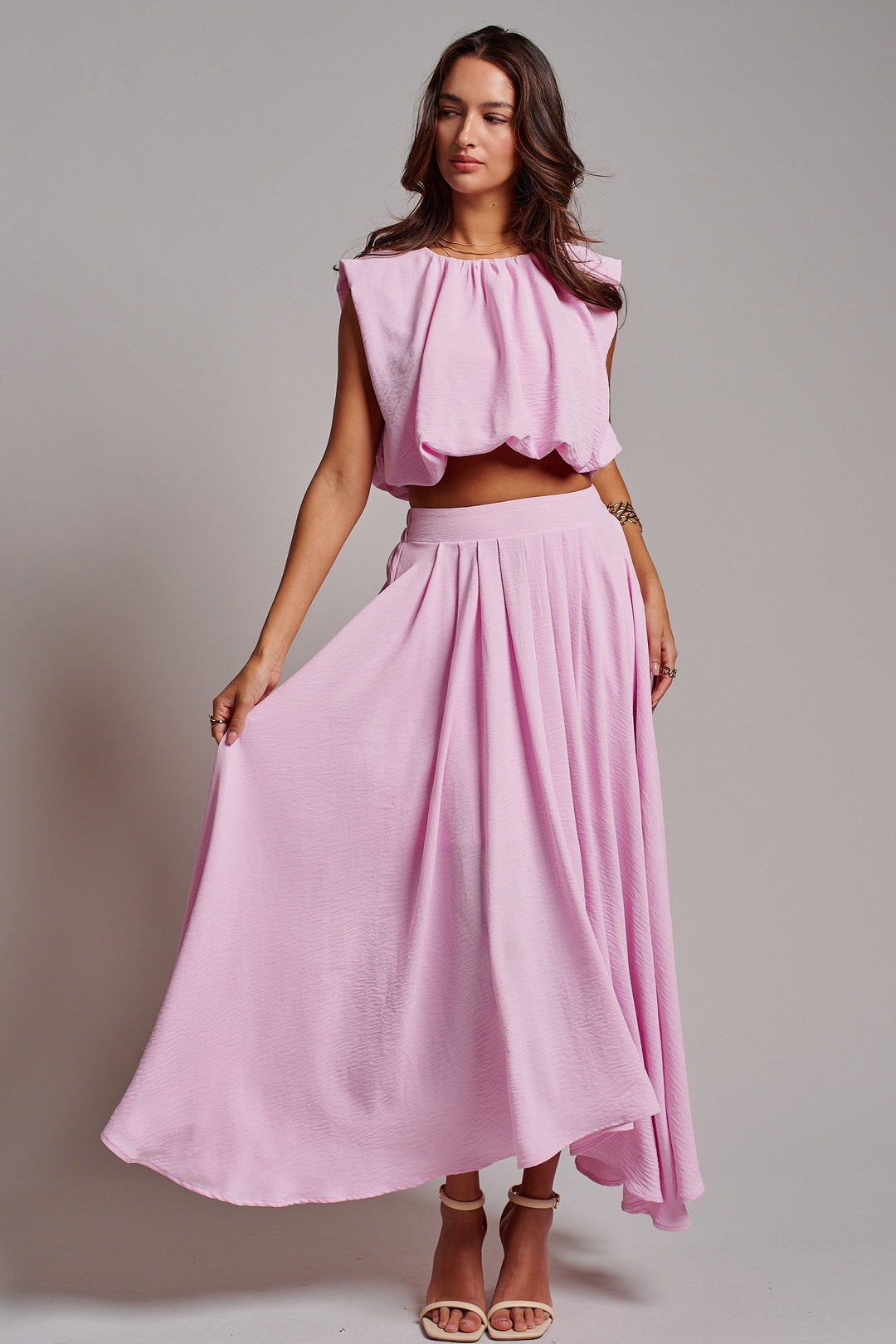 Desert Drape Boho Maxi Skirt in PINK - Women's Wholesale Skirts | Trend Notes
