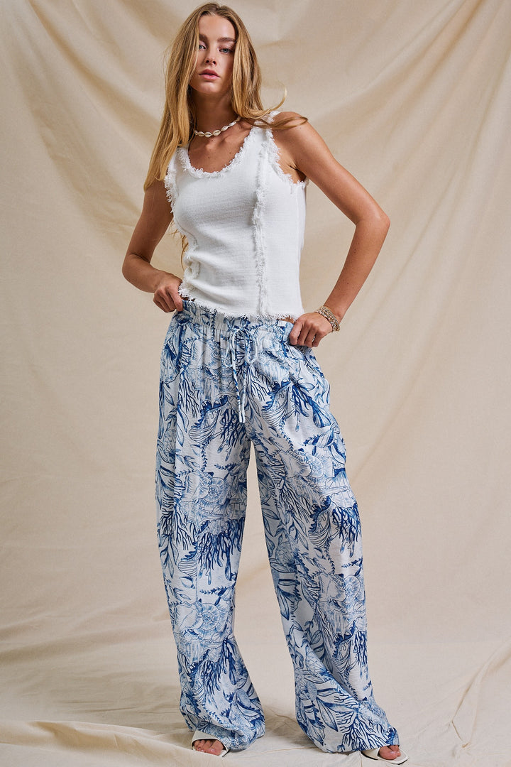 Boho Frayed Edge Textured Tank in WHITE - Women's Wholesale Tops | Trend Notes