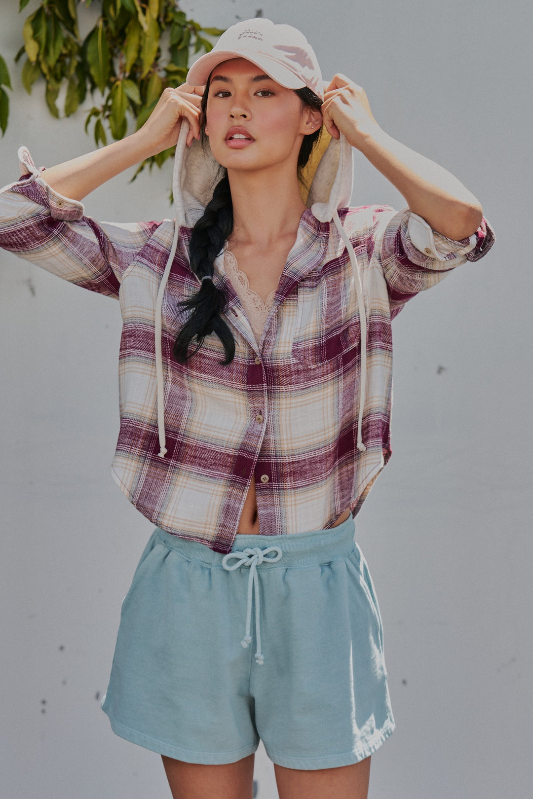 Sporty Chill Lounge Shorts in LT BLUE - Women's Wholesale Casual Shorts | Trend Notes