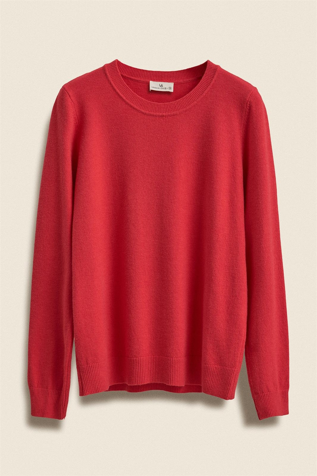 Soft Knit Crewneck Pullover Sweater in RED - Women's Wholesale Sweaters | Trend Notes