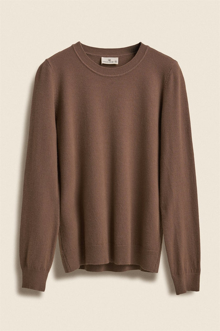 Soft Knit Crewneck Pullover Sweater in BROWN - Women's Wholesale Sweaters | Trend Notes