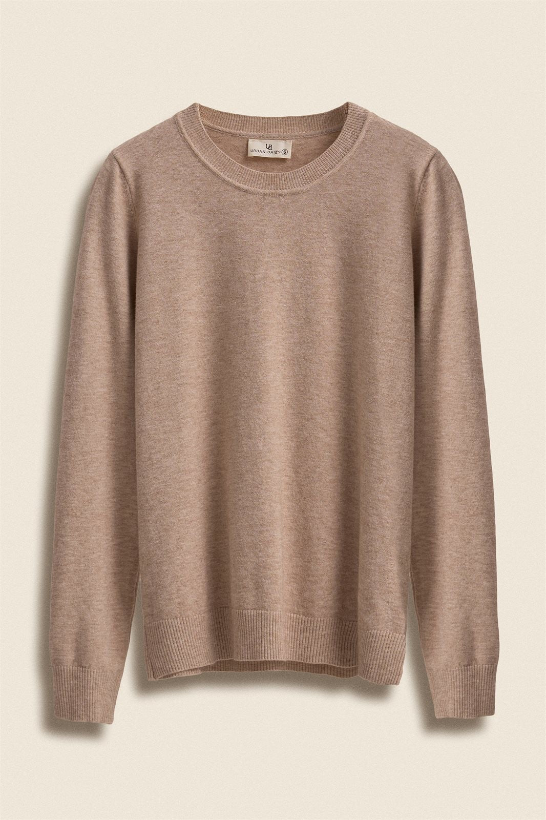 Soft Knit Crewneck Pullover Sweater in MOCHA - Women's Wholesale Sweaters | Trend Notes