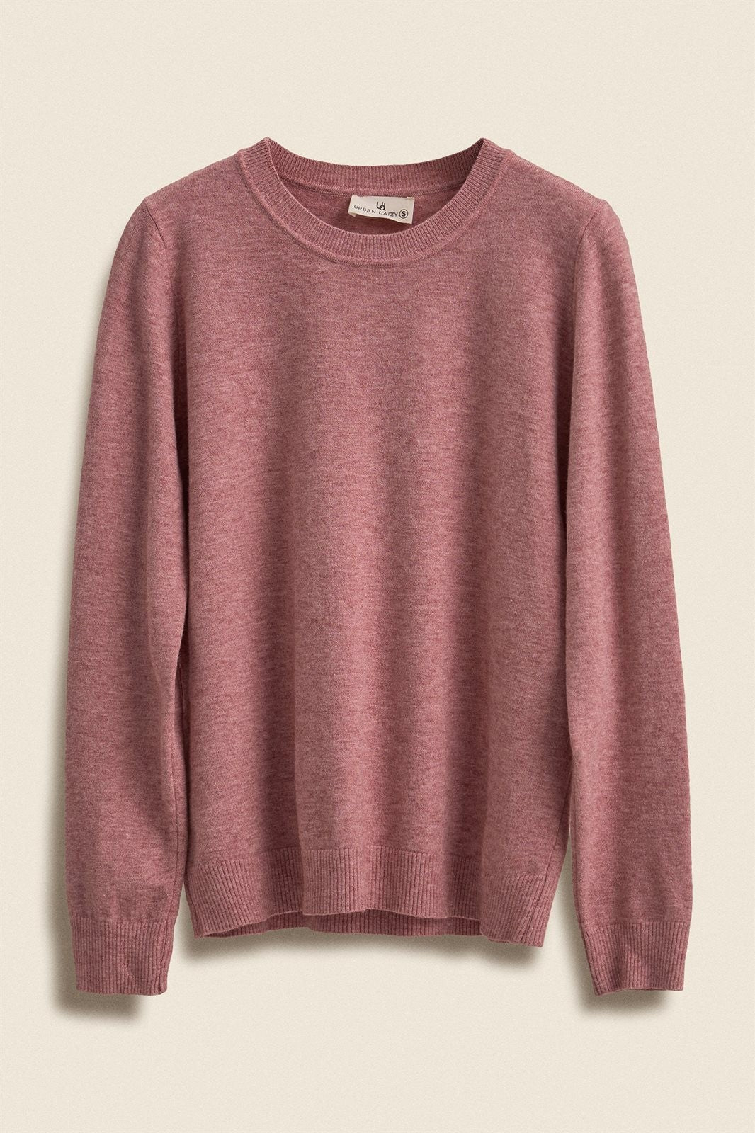 Soft Knit Crewneck Pullover Sweater in MAUVE - Women's Wholesale Sweaters | Trend Notes