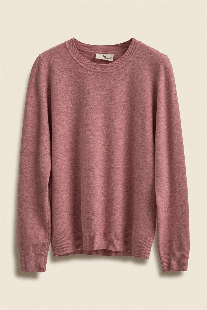 Soft Knit Crewneck Pullover Sweater in MAUVE - Women's Wholesale Sweaters | Trend Notes