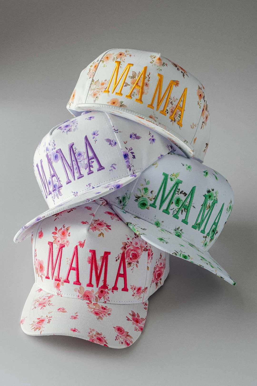 mama floral embroidered trucker hat - default