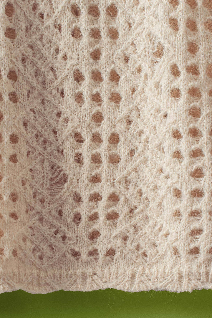 seaside crochet sweater - natural (additional view)