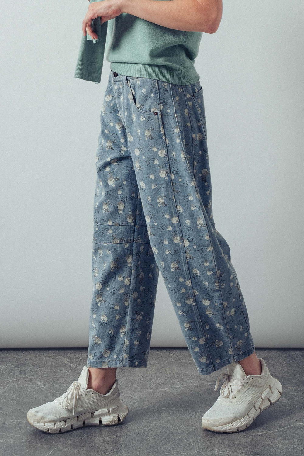 vintage relaxed garden denim barrel jeans - denim (additional view)