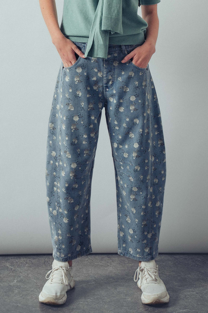 vintage relaxed garden denim barrel jeans - denim (additional view)