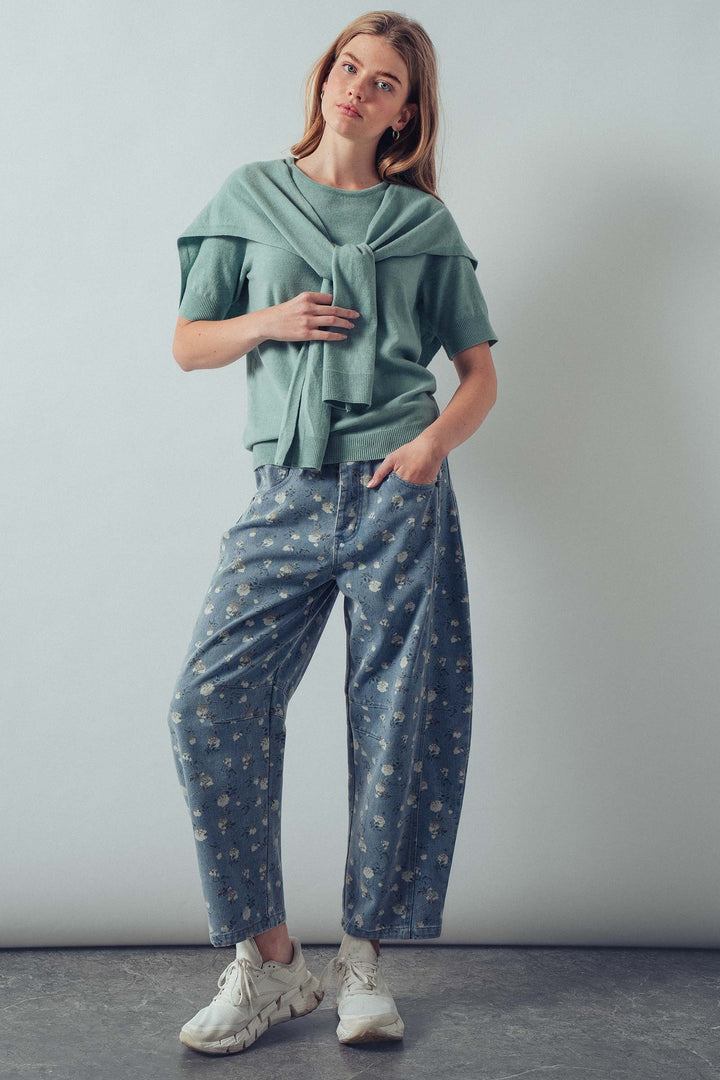vintage relaxed garden denim barrel jeans - denim (additional view)
