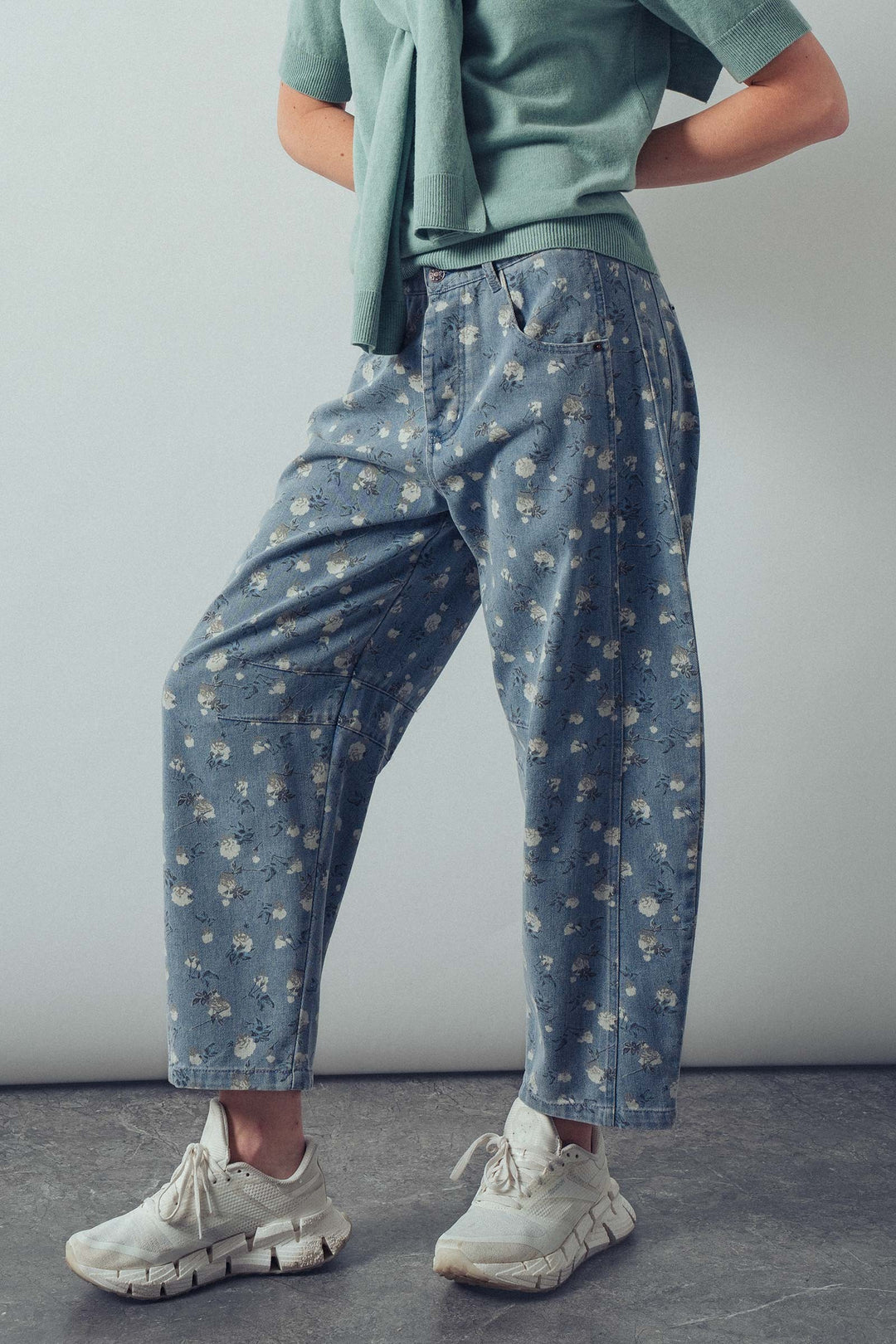 vintage relaxed garden denim barrel jeans - denim (additional view)