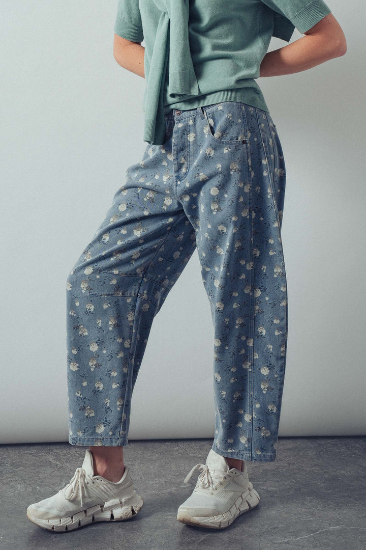 vintage relaxed garden denim barrel jeans - denim (additional view)
