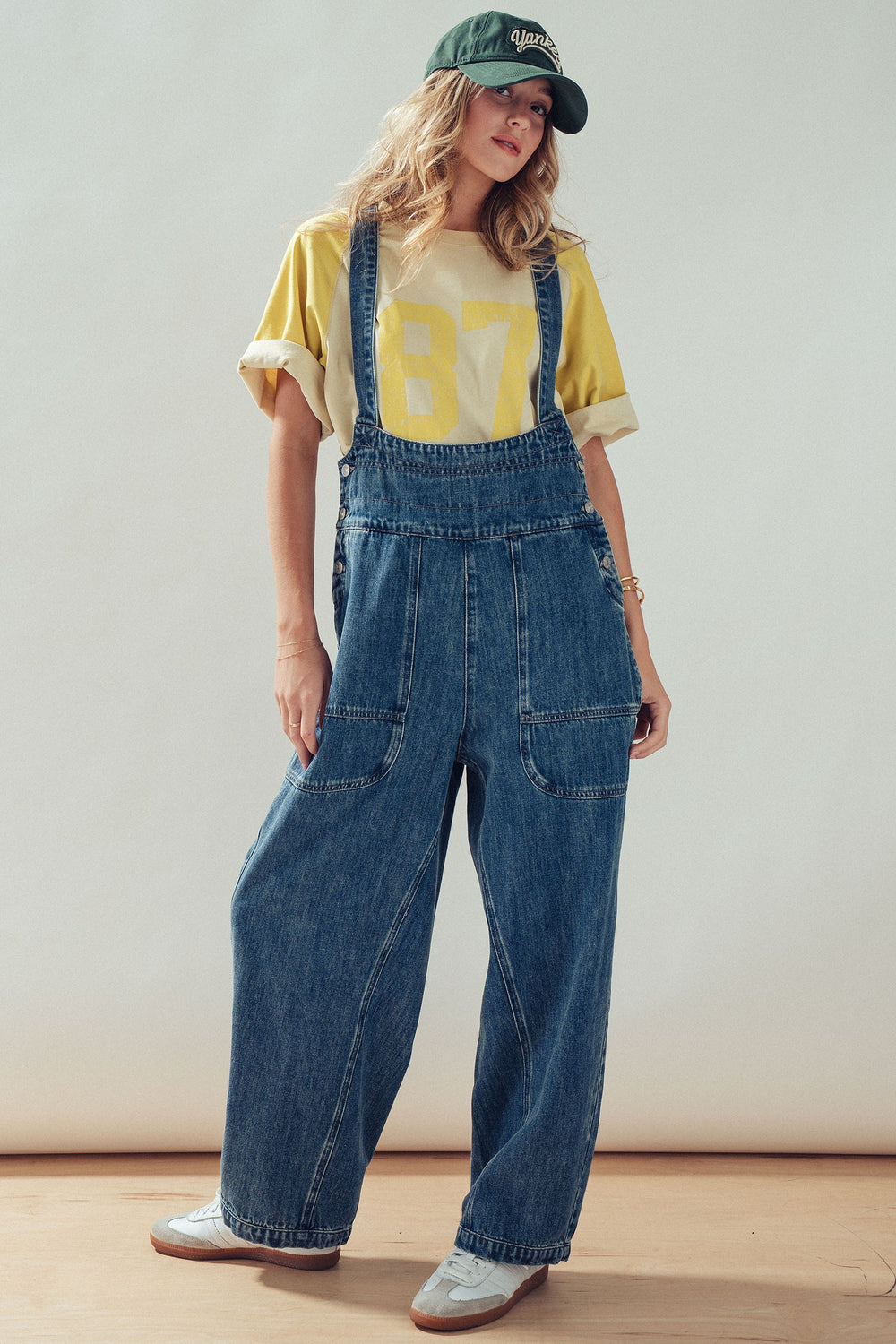wide leg overalls - denim (additional view)