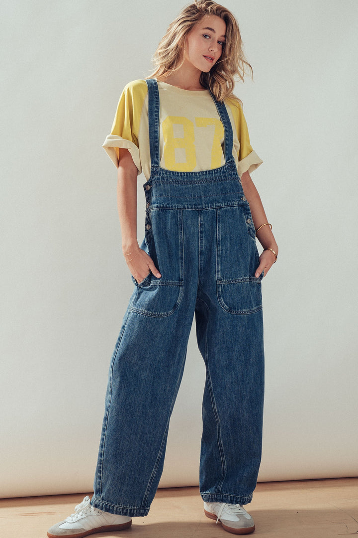wide leg overalls - denim (additional view)