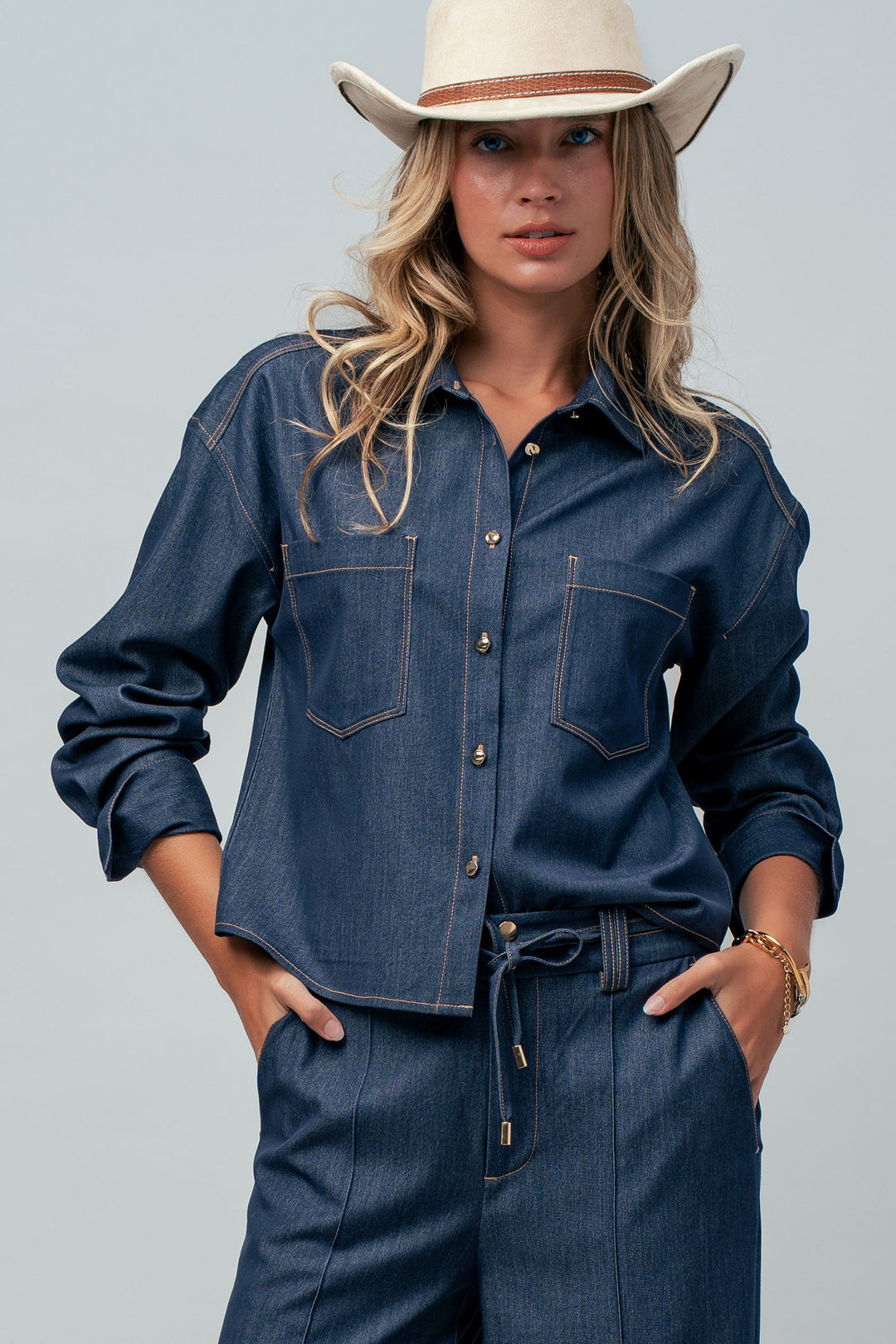 utility shirt - indigo