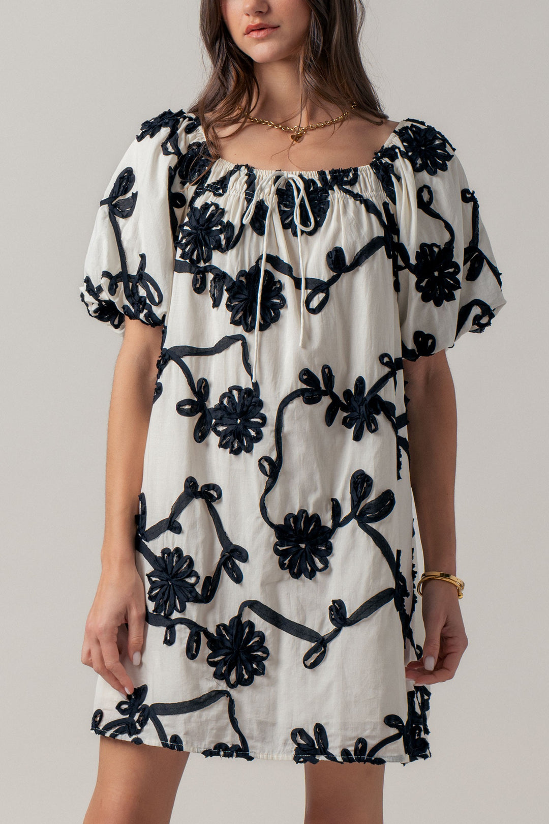 sunlit florence mini dress - ivory