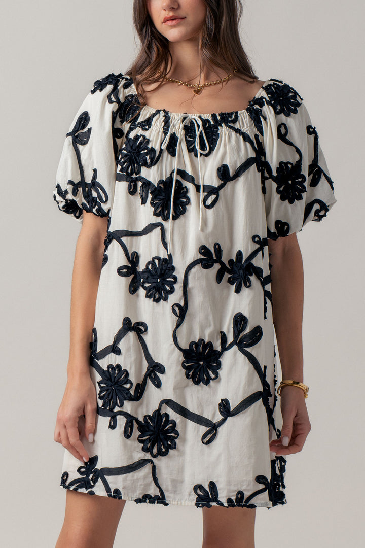 sunlit florence mini dress - ivory