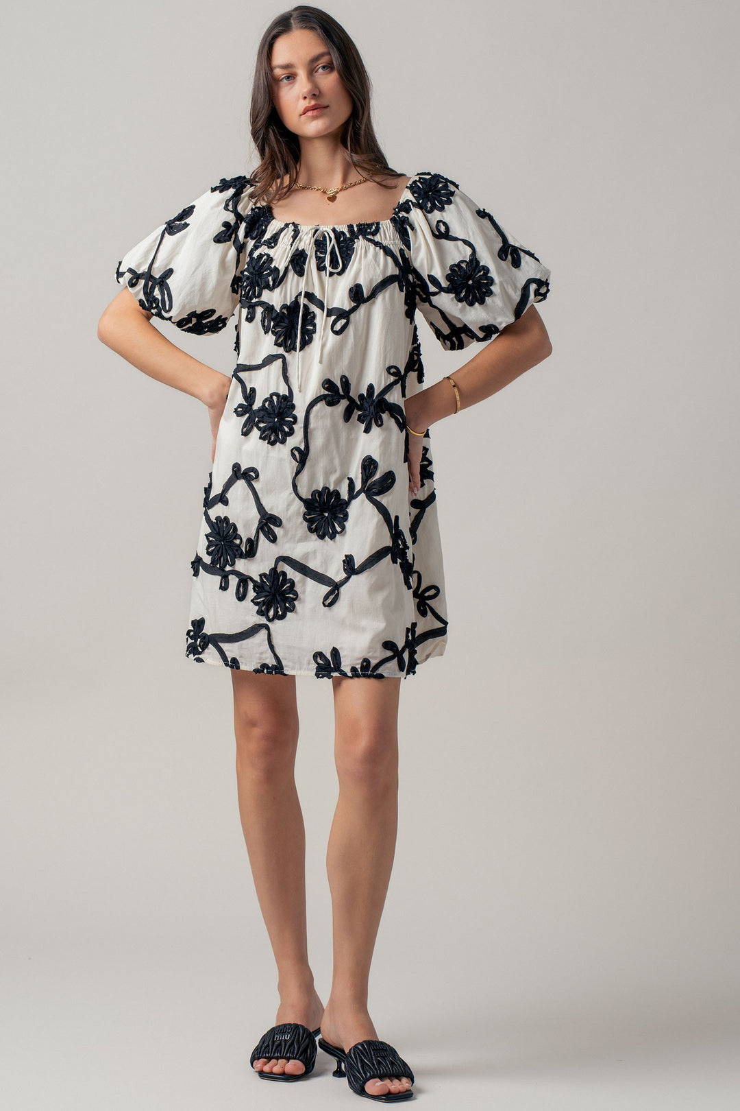 sunlit florence mini dress - ivory (additional view)