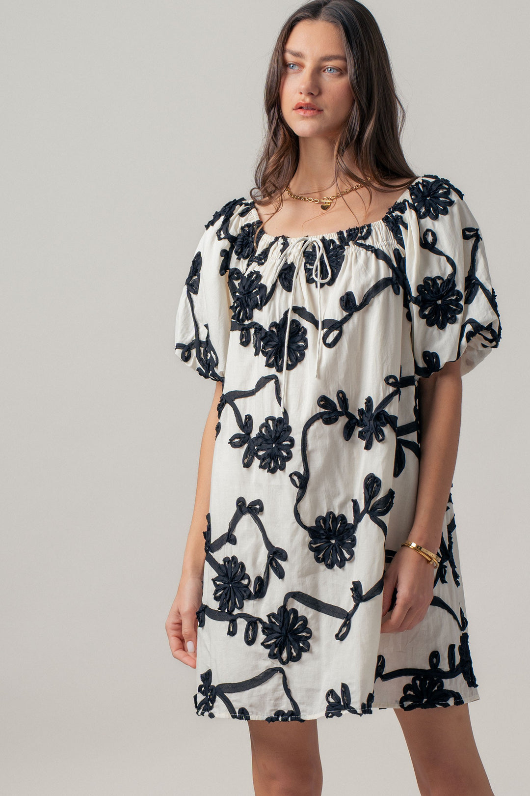 sunlit florence mini dress - ivory (additional view)
