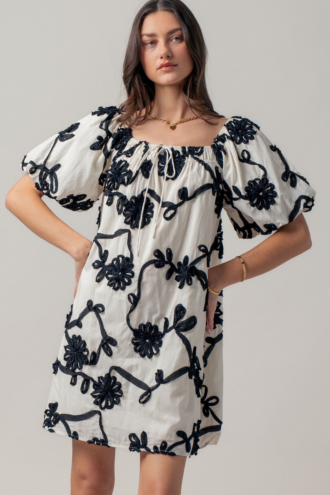 sunlit florence mini dress - ivory (additional view)