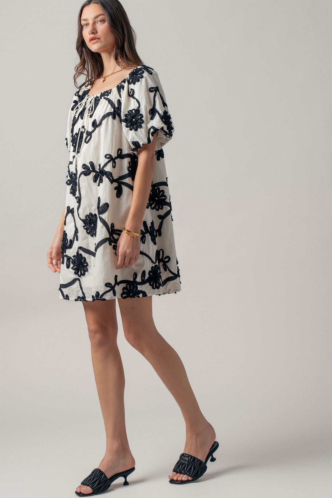 sunlit florence mini dress - ivory (additional view)