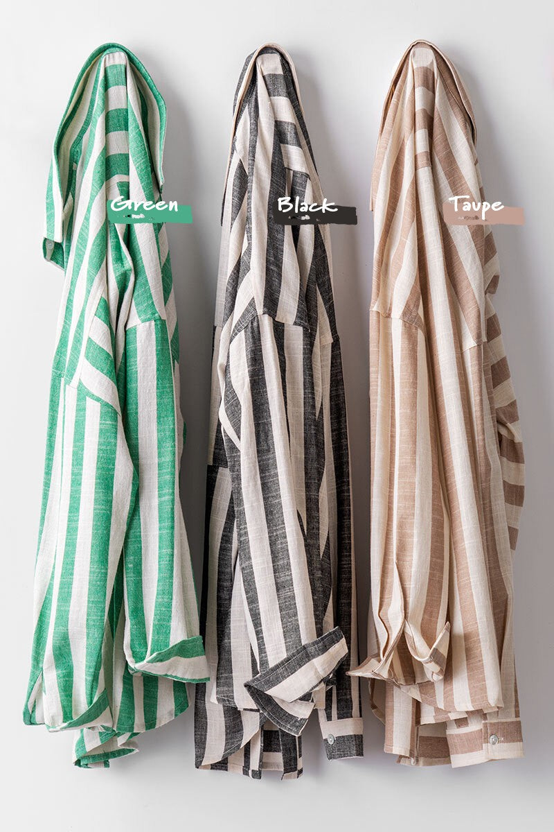 vertical and horizontal striped shirt - default