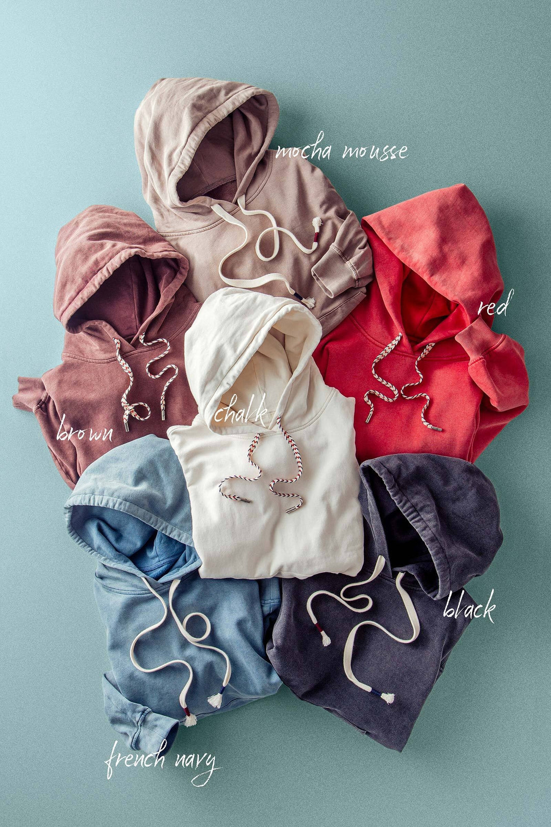 oversized hoodie w vintage washed brushed fabric - default