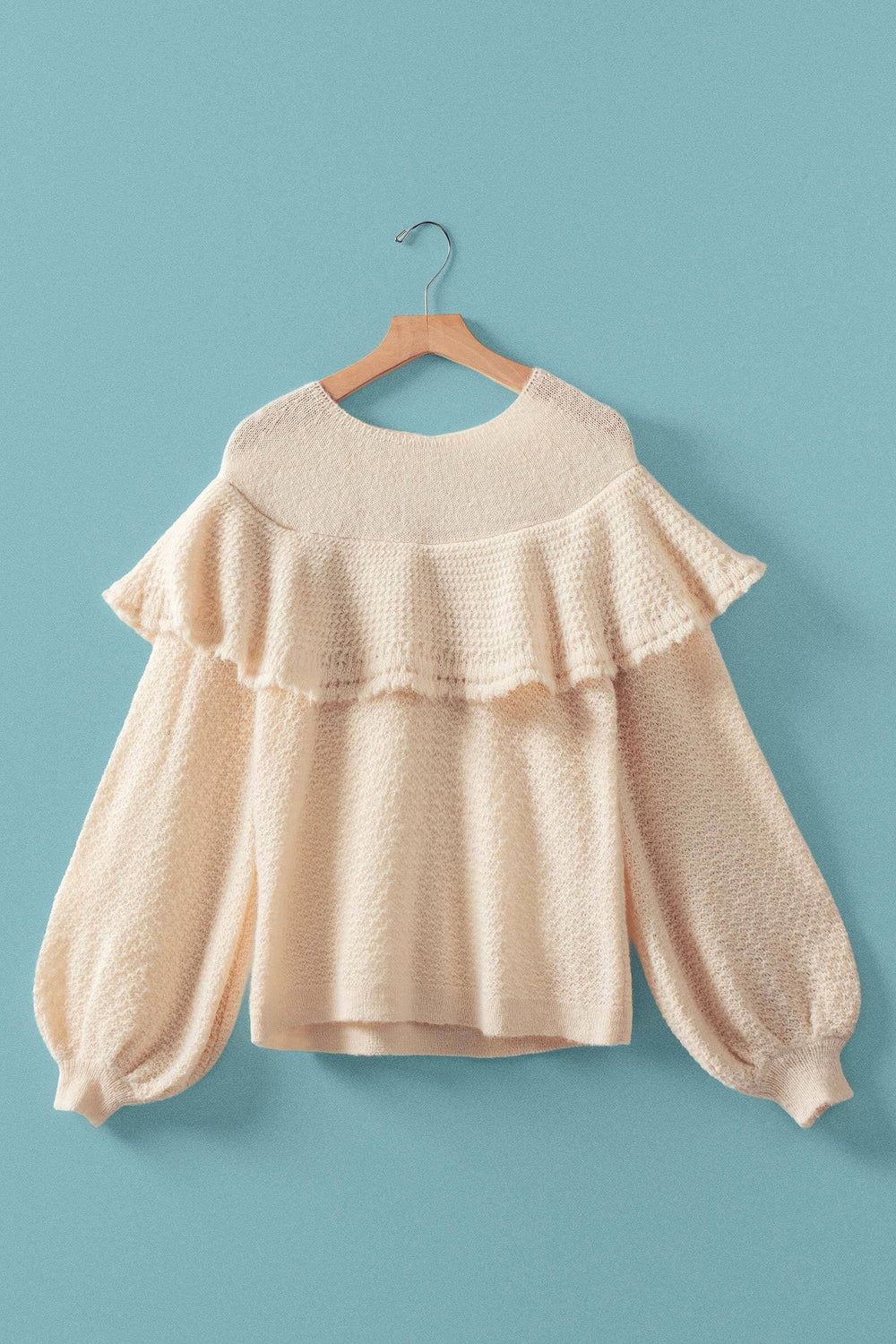 yoke knit sweater - natural (additional view)