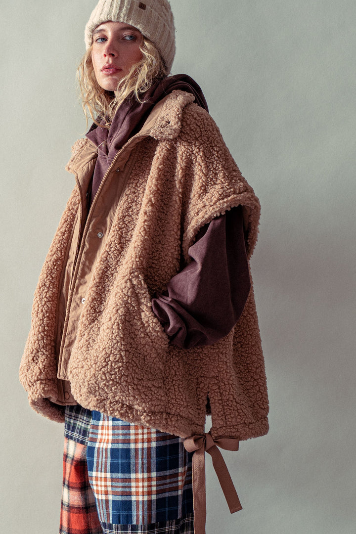Cozy Boho Western Sherpa Vest for Casual Looks | wholesale outerwear | Trend Notes