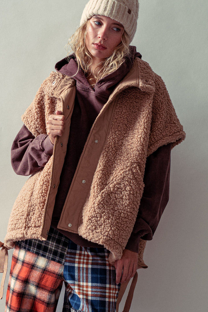 Cozy Boho Western Sherpa Vest for Casual Looks | wholesale outerwear | Trend Notes