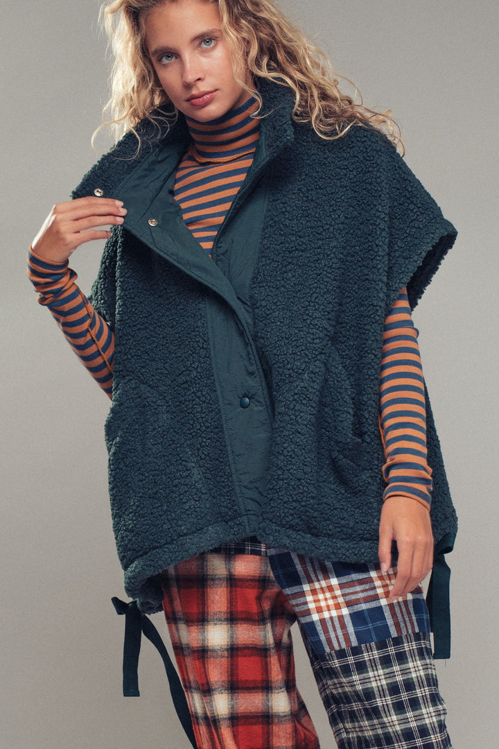 Cozy Boho Western Sherpa Vest for Casual Looks | wholesale outerwear | Trend Notes
