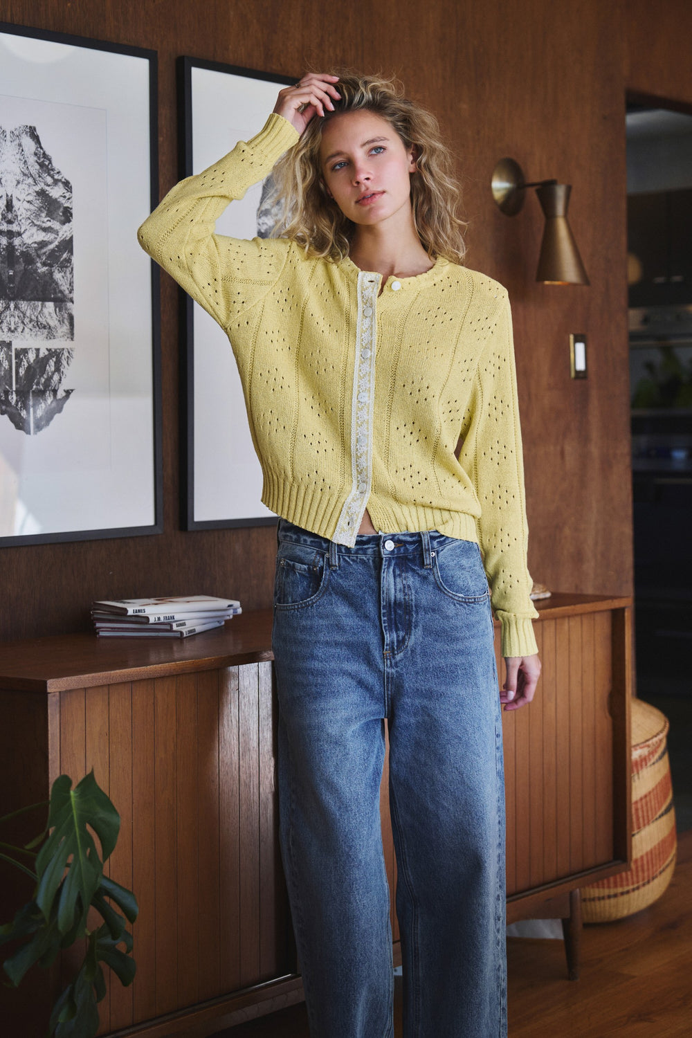 wide leg high waist denim jeans - denim (additional view)