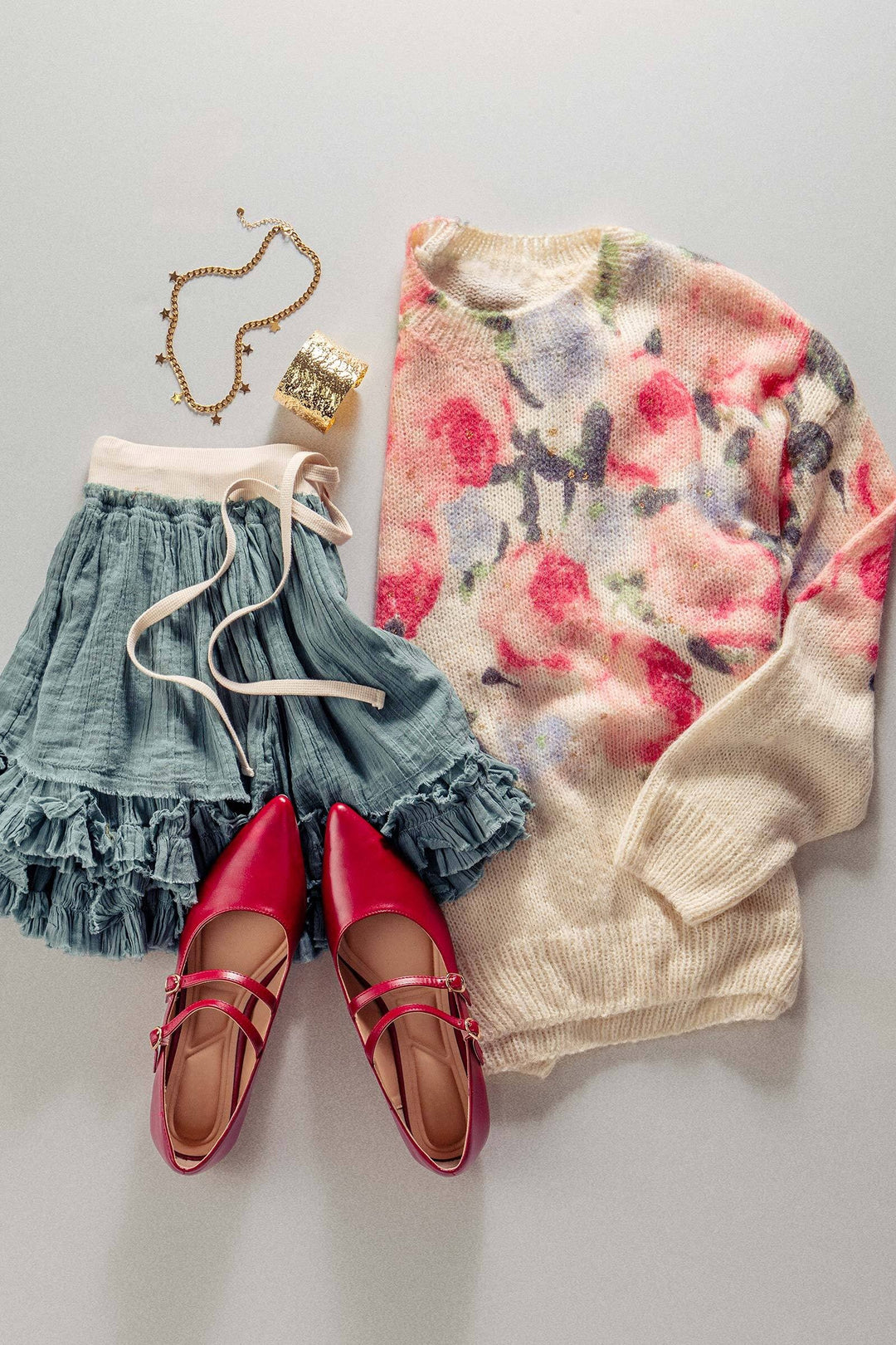 gold dust knit sweater - cream multi (additional view)