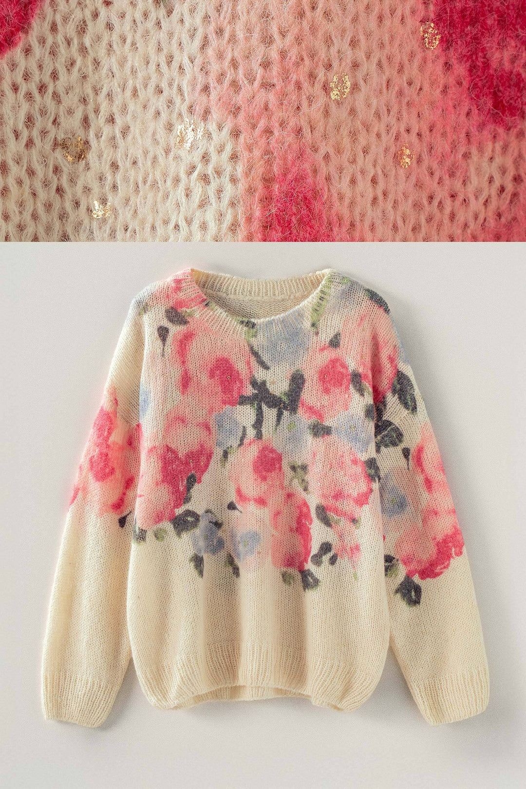 gold dust knit sweater - cream multi (additional view)