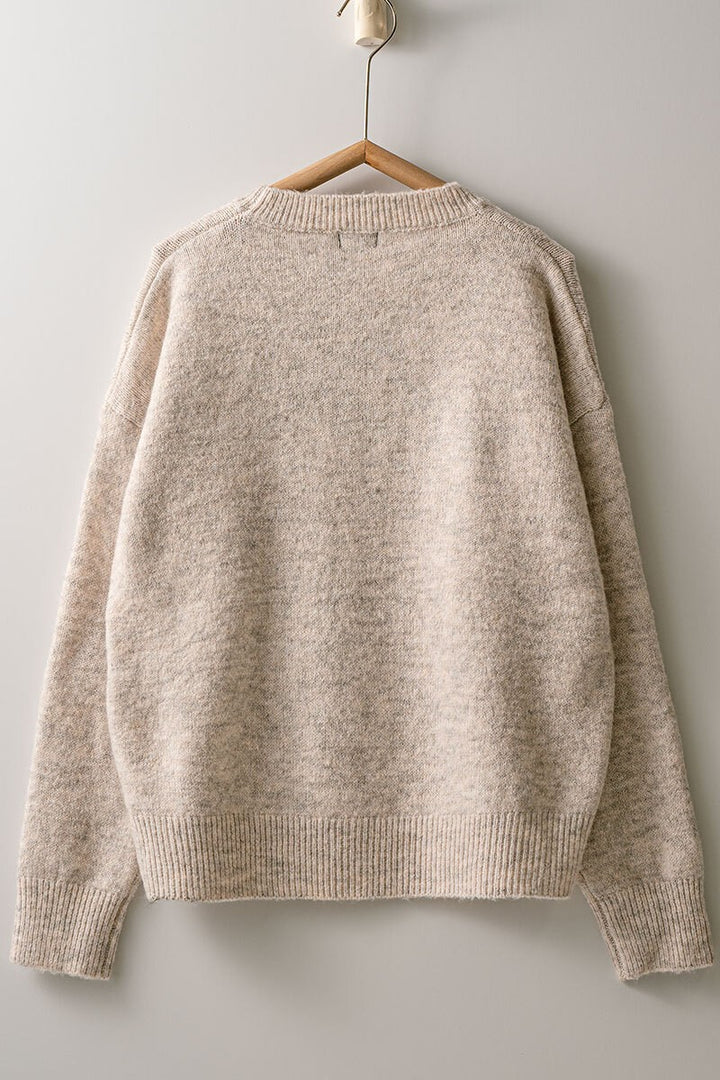 rudolph crewneck knit sweater - taupe (additional view)