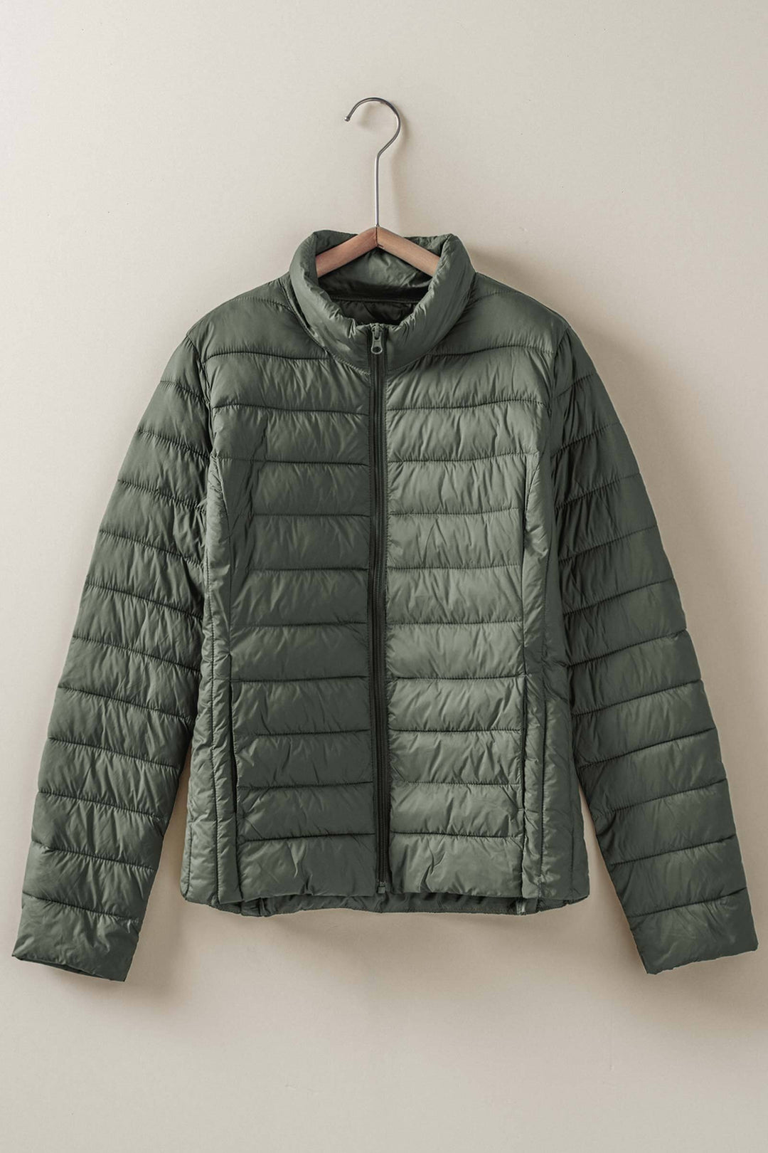 lightweight quilted puffer jacket - ever green