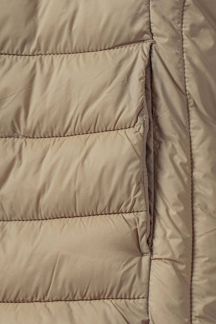 lightweight quilted puffer jacket - khaki (additional view)