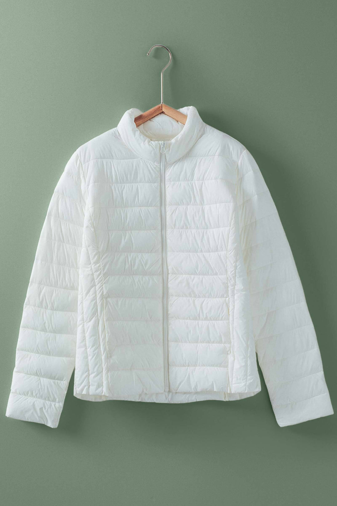 lightweight quilted puffer jacket - white (additional view)