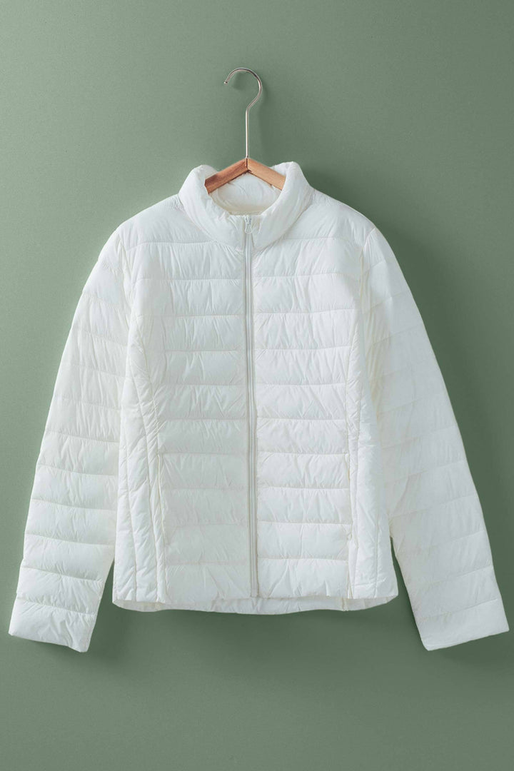 lightweight quilted puffer jacket - white (additional view)