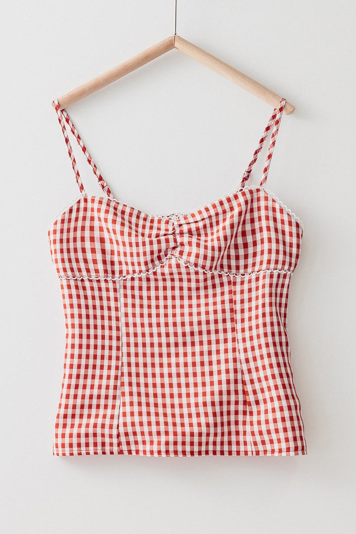 cottage charm gingham cami - red (additional view)