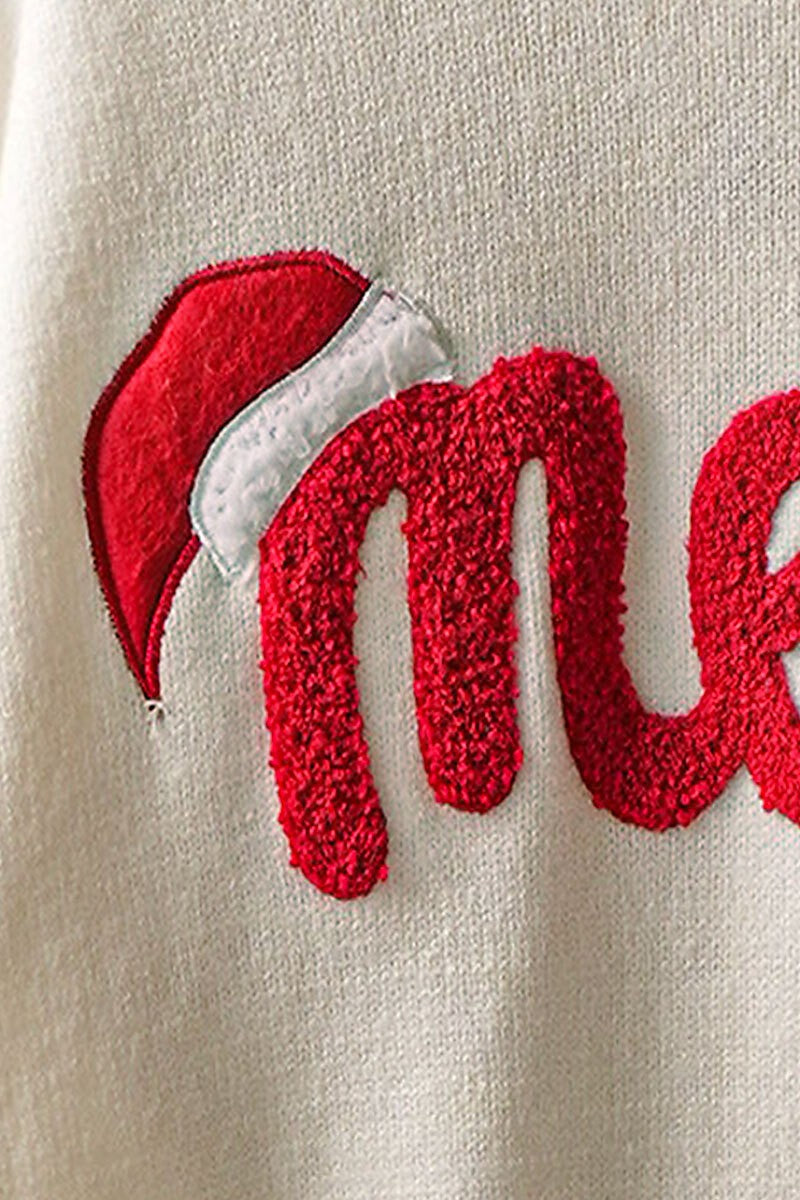merry knit crewneck sweater - ivory (additional view)