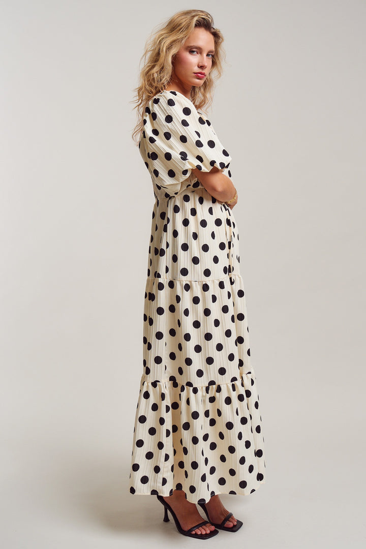 polka dot symphony midi dress - ivory (additional view)