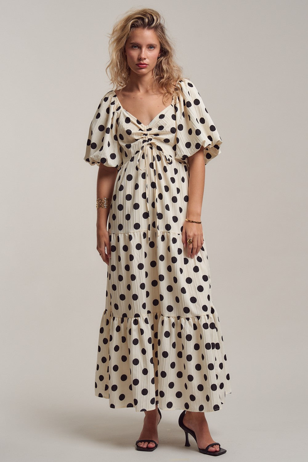 polka dot symphony midi dress - junior