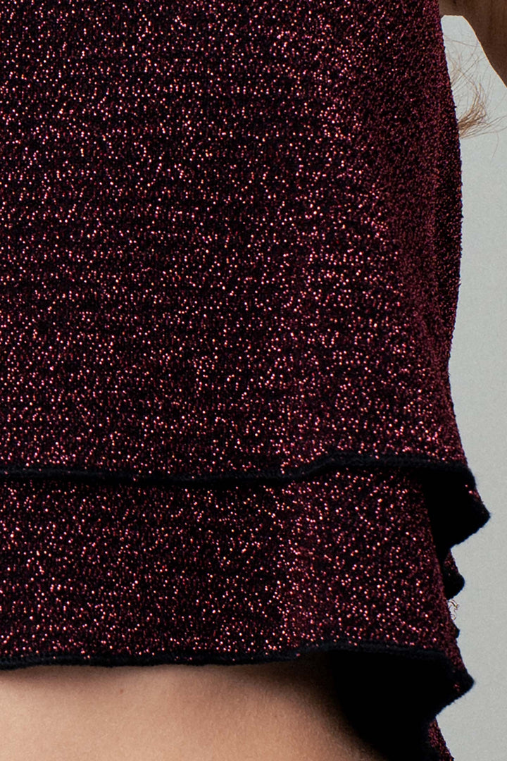 metallic two piece cami and pants set - black pink (additional view)