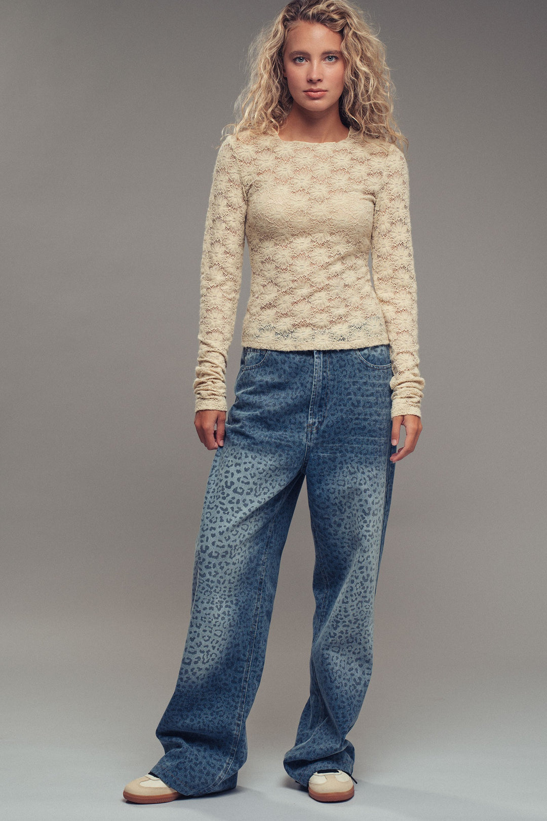 Vintage Floral Lace Long Sleeve Layering Top | wholesale tops | Trend Notes